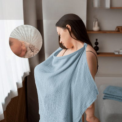 Cape d'allaitement - BreastfeedingCover™ - Bleu Ciel - Carrefour bébé maman