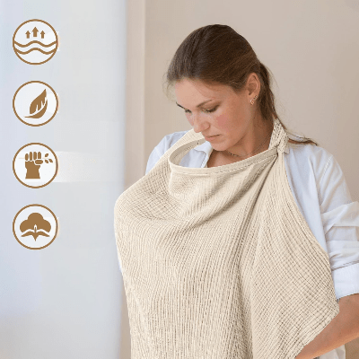 Cape d'allaitement - BreastfeedingCover™ - Khaki - Carrefour bébé maman